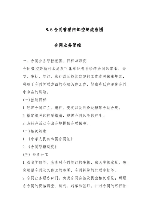 合同管理内控流程图