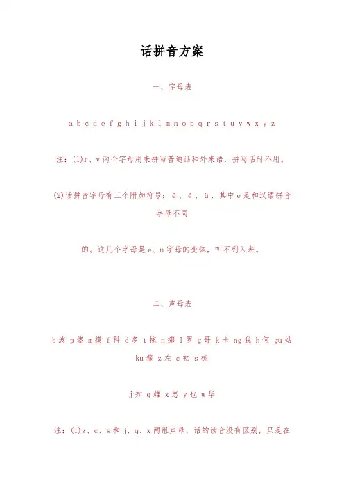 广州话拼音方案