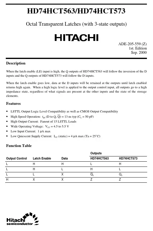 HD74HCT573FPEL中文资料