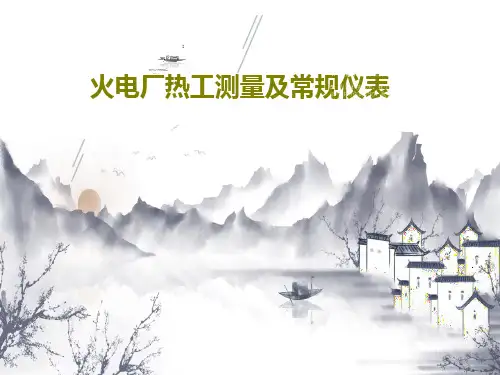 火电厂热工测量及常规仪表45页PPT