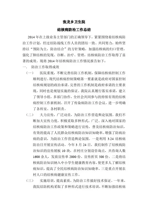 结核病防治工作总结 2
