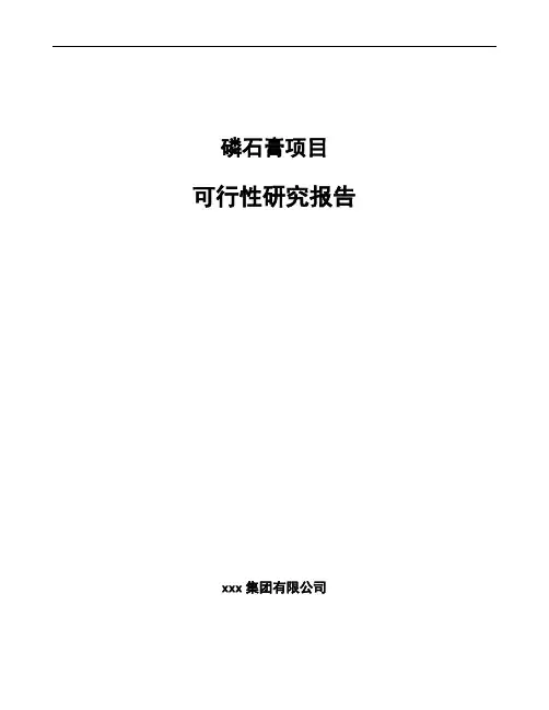 磷石膏项目可行性研究报告