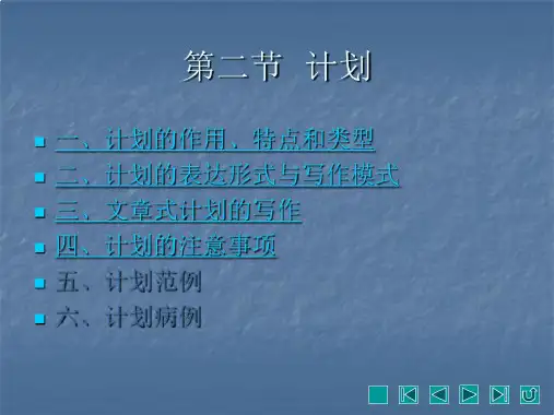 应用文计划和总结