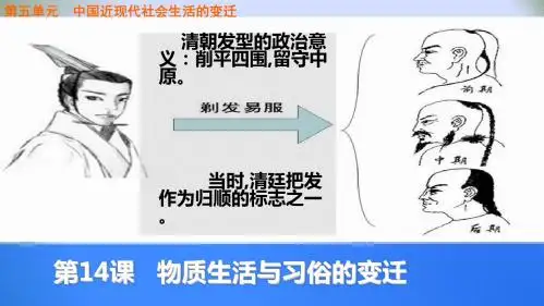 高中历史必修二第五单元·中国近现代社会生活的变迁：第14课 物质生活与习俗的变迁 (5)