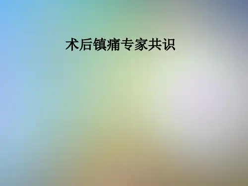 术后镇痛专家共识