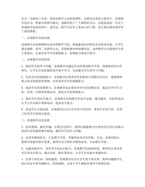 直观教学法感悟心得体会