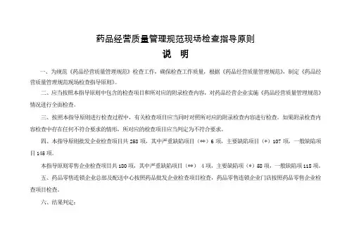 药品零售企业新版GSP认证现场检查要点