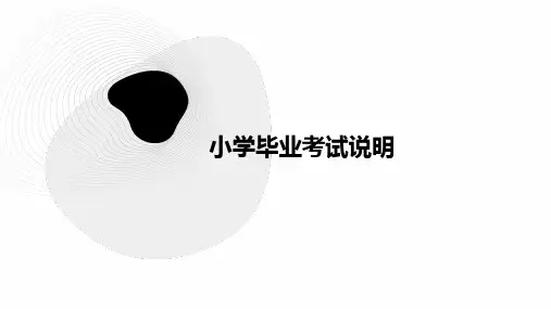 小学毕业考试说明