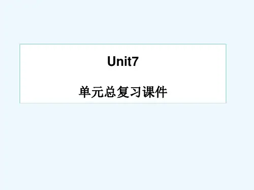 英语人教版九年级全册Unit7 单元总复习