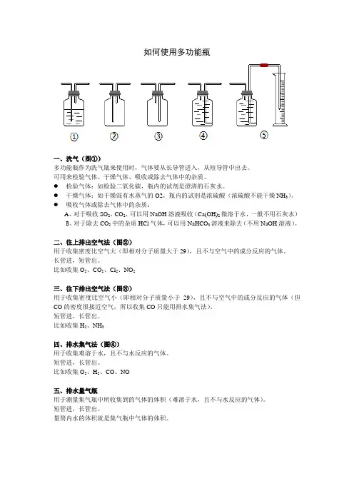 多功能瓶的说明