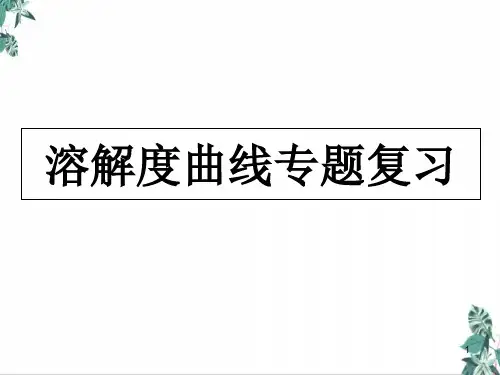 中考化学一轮专题复习溶解度曲线专题复习(28张)