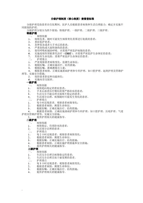 分级护理制度 2