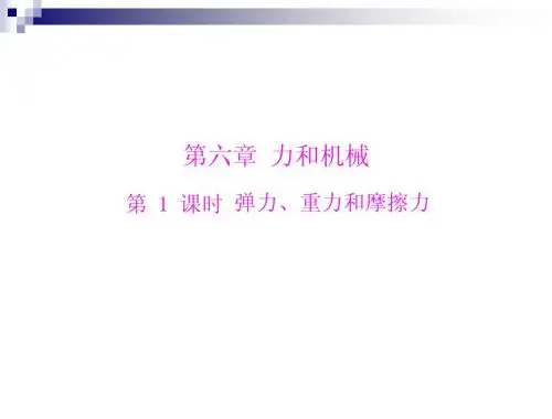 弹力、重力和摩擦力