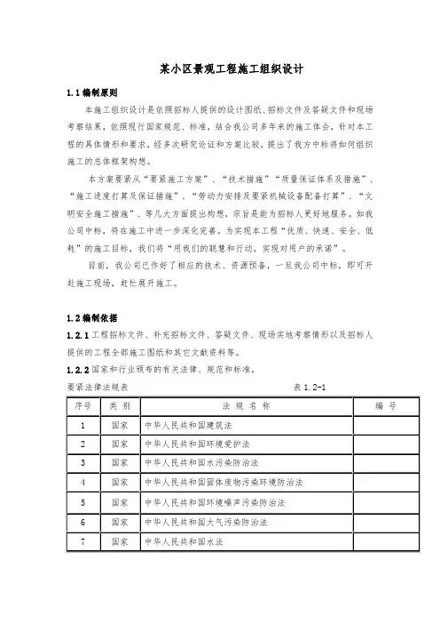 某小区景观工程施工组织设计