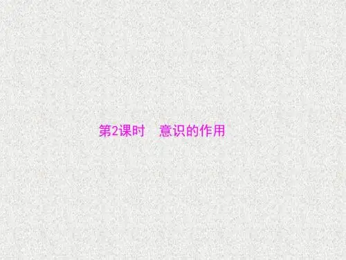 人教版高中政治必修四第5课第2课时《意识的作用》ppt课件