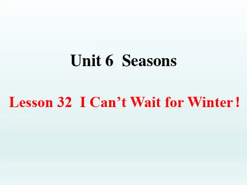 英语优秀课件2018年冀教版七年级下册英语课件：Unit6  Lesson32ICan'tWaitforWinter (共28张PPT)