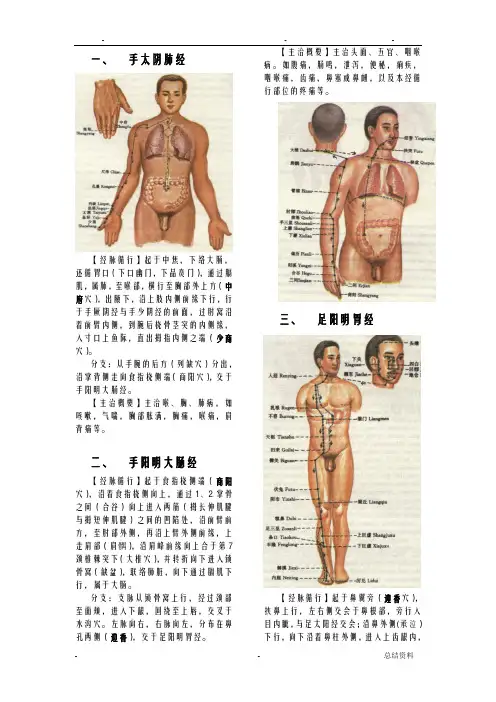 十四经脉_循行路线(图文并茂,精炼易记)