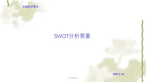 SWOT分析要素ppt课件