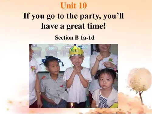 人教版英语八年级上册 Unit10 Section B 1a-1d 课件(共21张PPT)