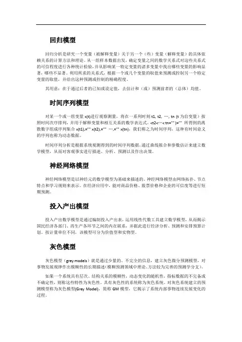 14种宏微观经济分析模型