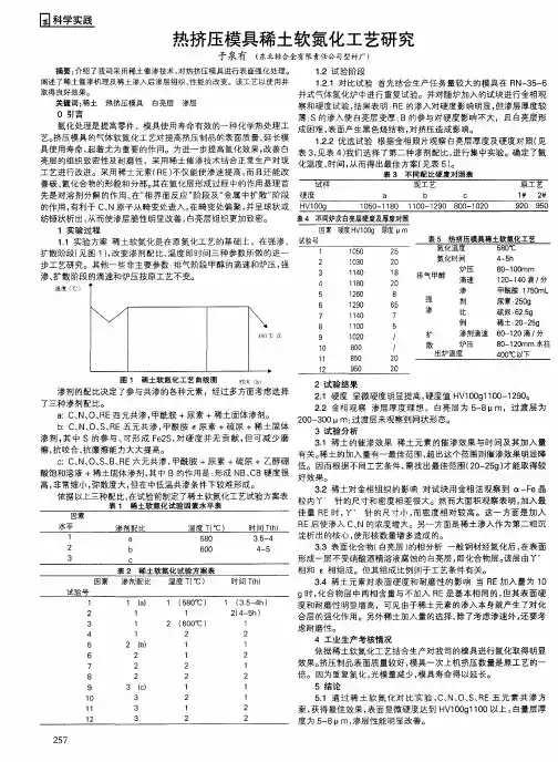 热挤压模具稀土软氮化工艺研究