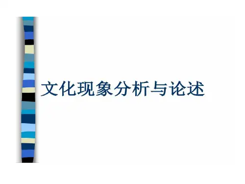 文化现象分析和论述共86页文档