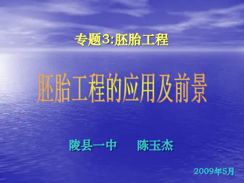胚胎工程的应用及前景81849 ppt课件