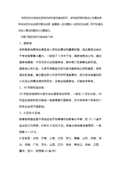 考研分数线怎么看 2