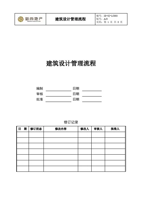 房地产建筑设计管理流程