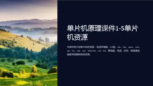 单片机原理课件1-5单片机资源