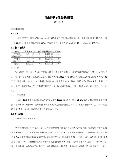 (项目管理)项目可行性分析