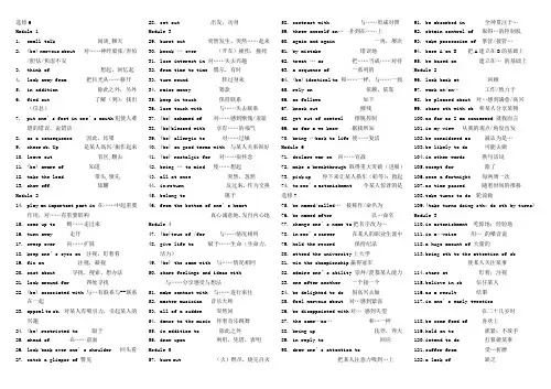 外研社高中英语词汇与短语实用手册(选修6--11)