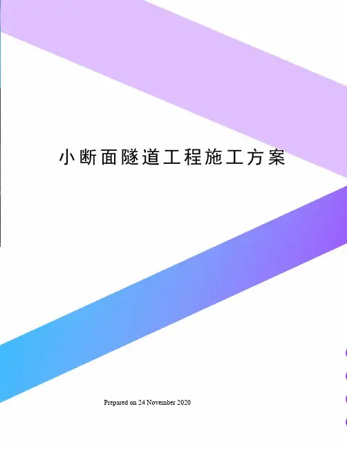 小断面隧道工程施工方案