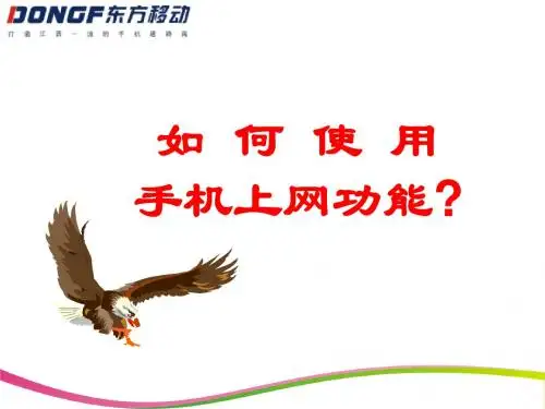 如何使用手机上网功能