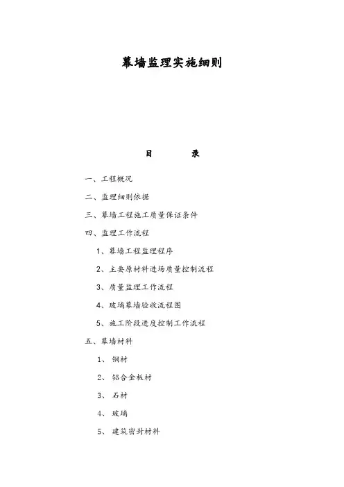 幕墙监理实施细则