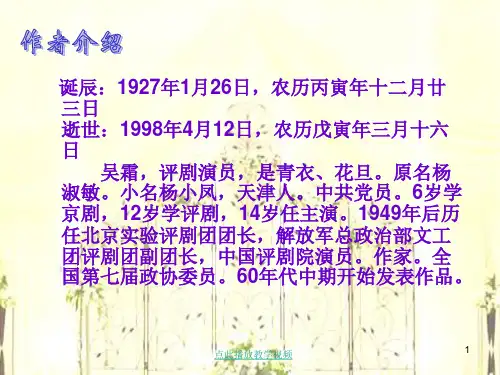 统编六年级语文上册28我的舞台PPT(1)
