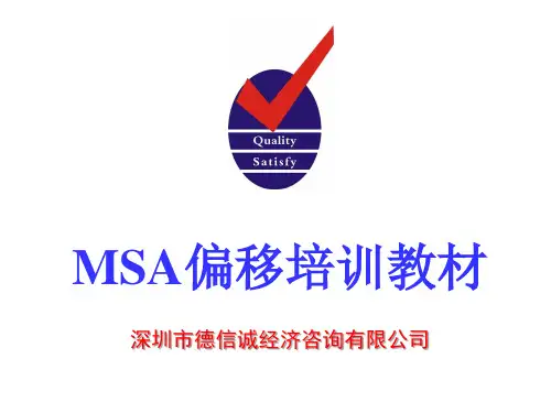 MSA偏移分析培训教材