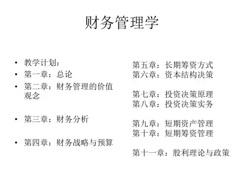 第一章总论财务管理课件