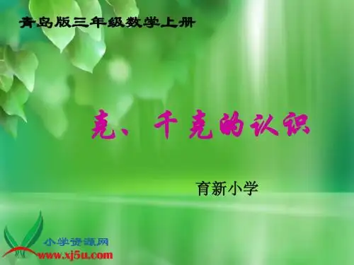 (青岛版)三年级数学上册课件 克、千克的认识