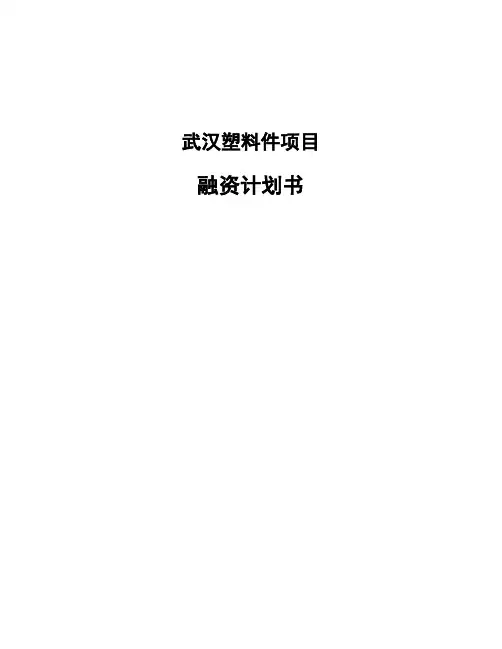 武汉塑料件项目融资计划书