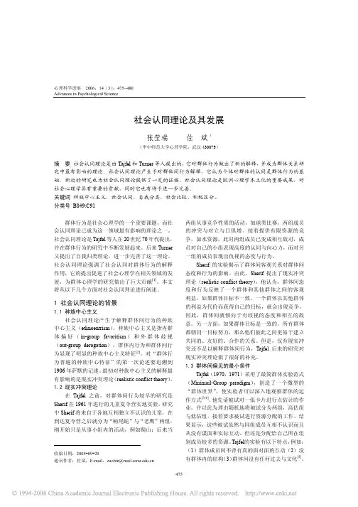 社会认同理论及其发展