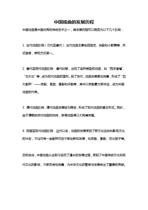 中国戏曲的发展历程 4