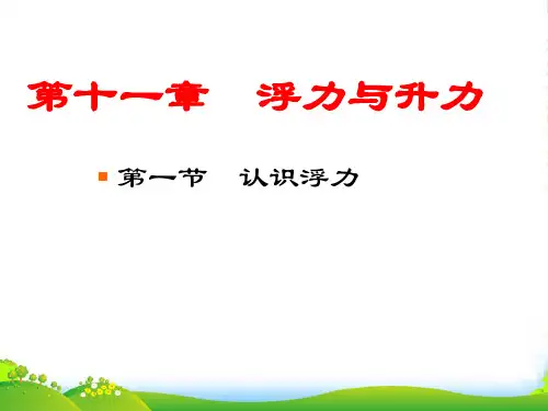沪粤版八年级物理下册9.1《认识浮力》课件