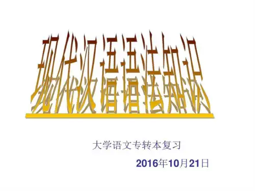 《现代汉语语法知识》PPT课件