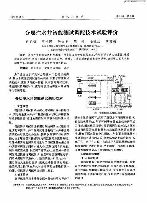 分层注水井智能测试调配技术试验评价