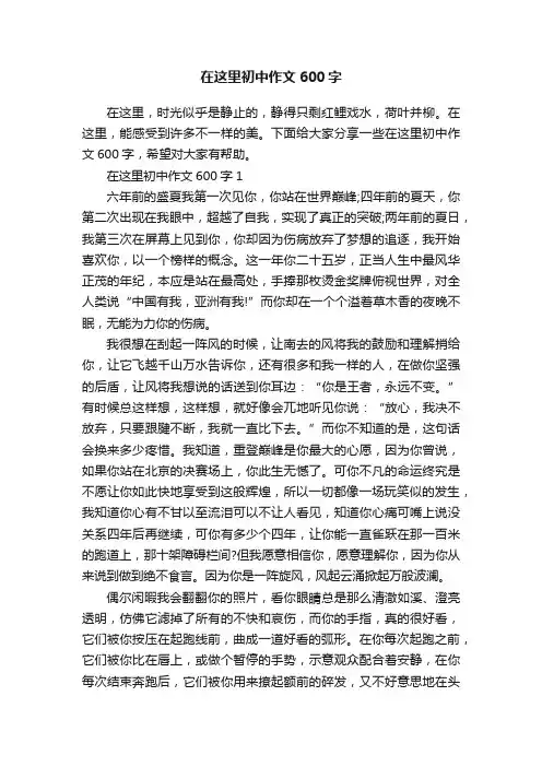 在这里初中作文600字
