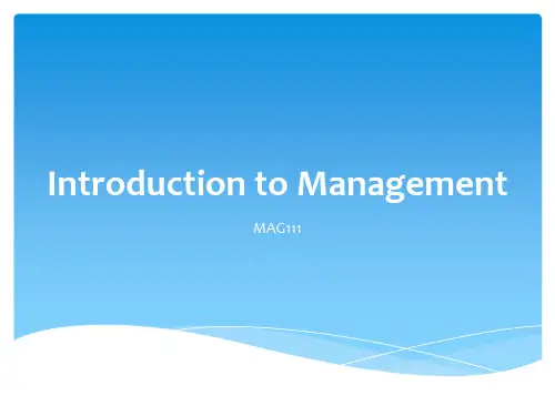 introduction to management—ch01