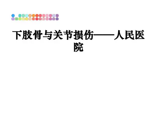 最新下肢骨与关节损伤——人民医院教学讲义ppt
