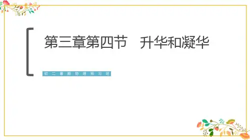 人教版八年级物理第四节《升华和凝华》ppt课件
