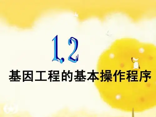 基因工程的基本操作程序(3)